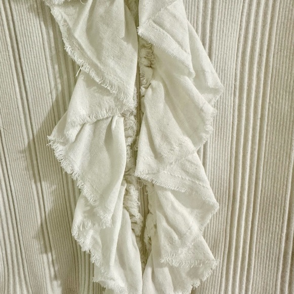 Pilcro White Ruffled Ribbed Tank Top - Picture 5 of 6